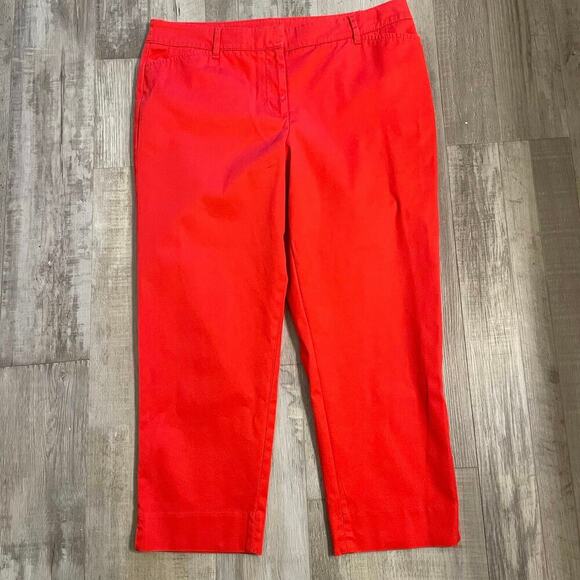 Talbots size 8P perfect cropped. Red/orange color - Picture 9 of 12